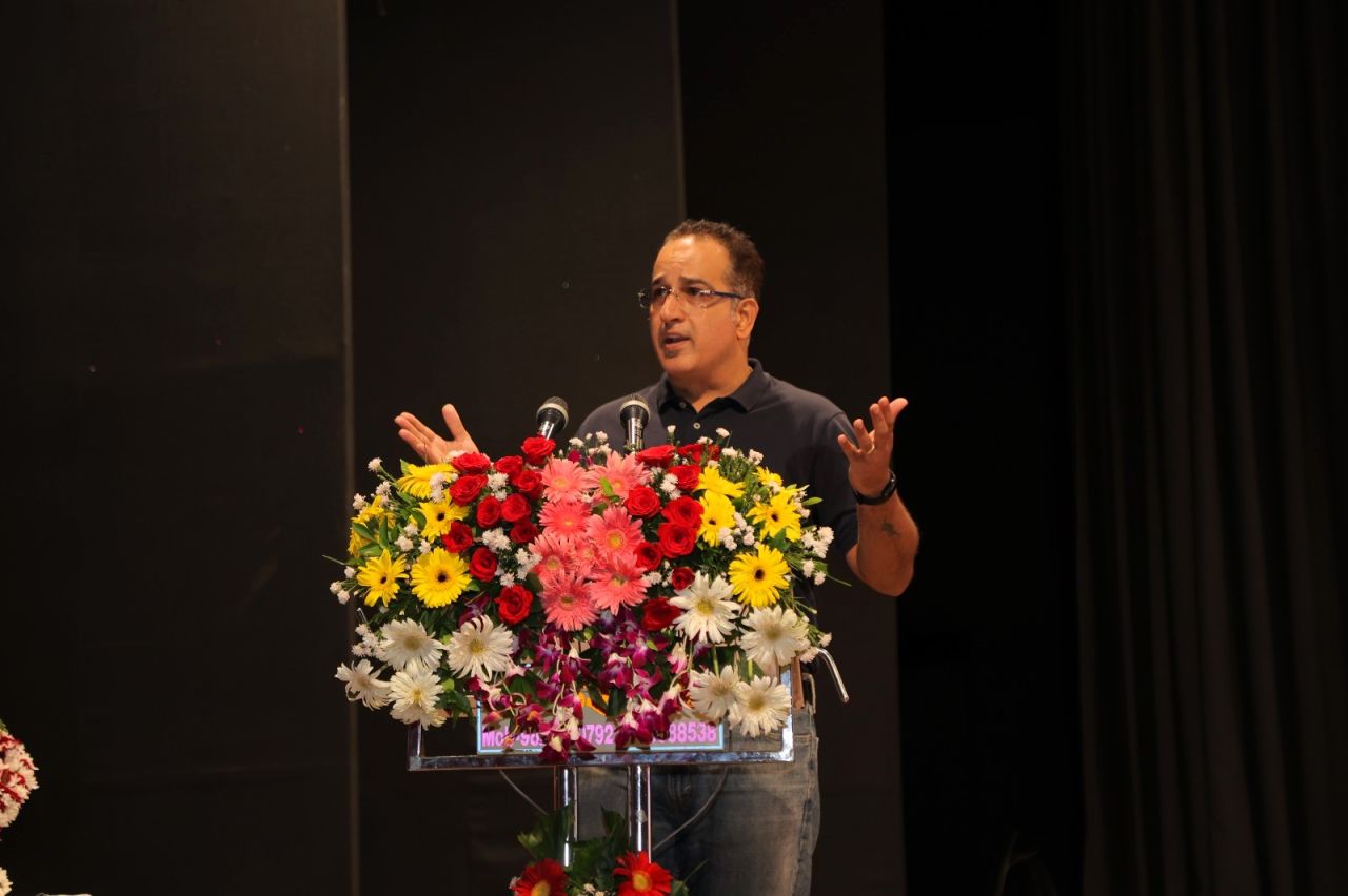 Speaking at DY Patil University